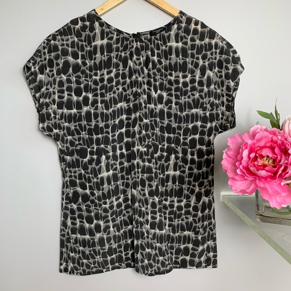 Cheetah print silk Ann Taylor top